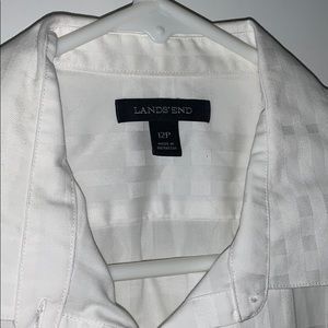 Lands End white blouse
